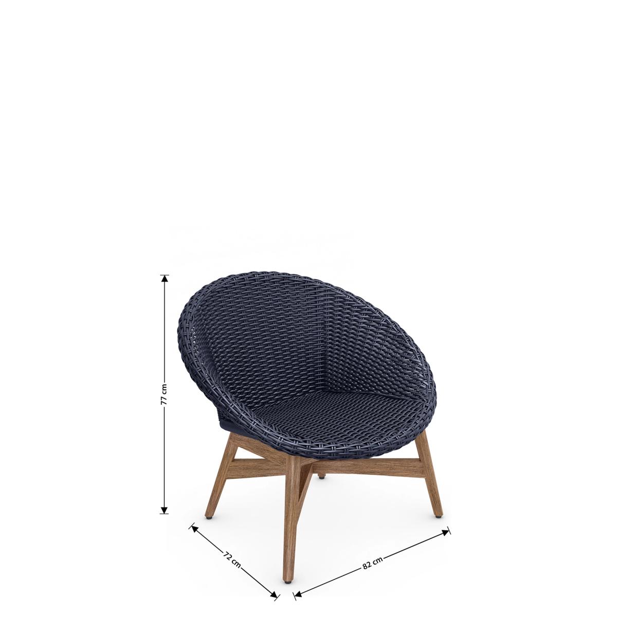 M&S Capri Garden Armchair - Navy, Navy – image 6