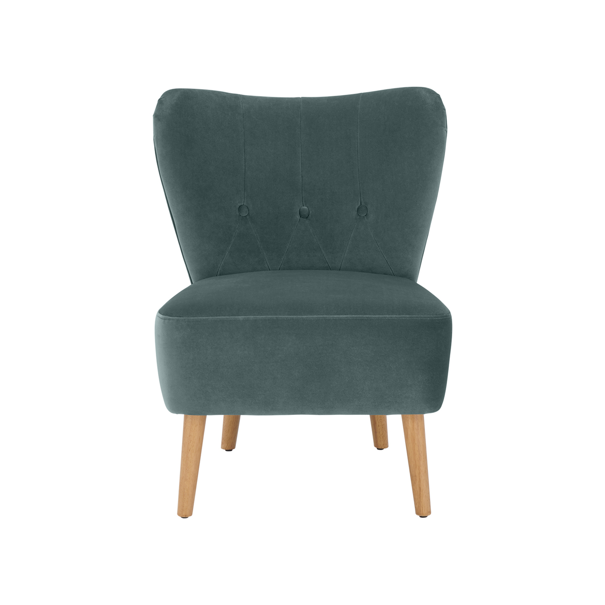 Charley Accent Armchair, Marine Green Velvet – image 1