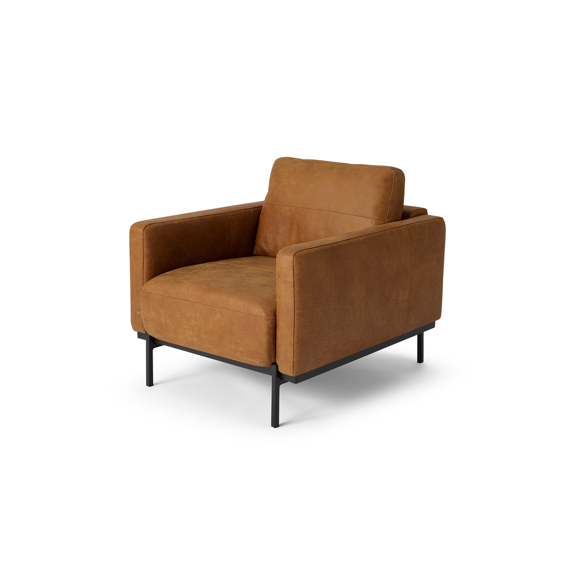 Jarrod Armchair, Outback Tan Leather – image 2