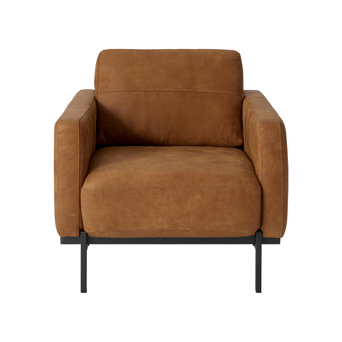 Jarrod Armchair, Outback Tan Leather – image 1