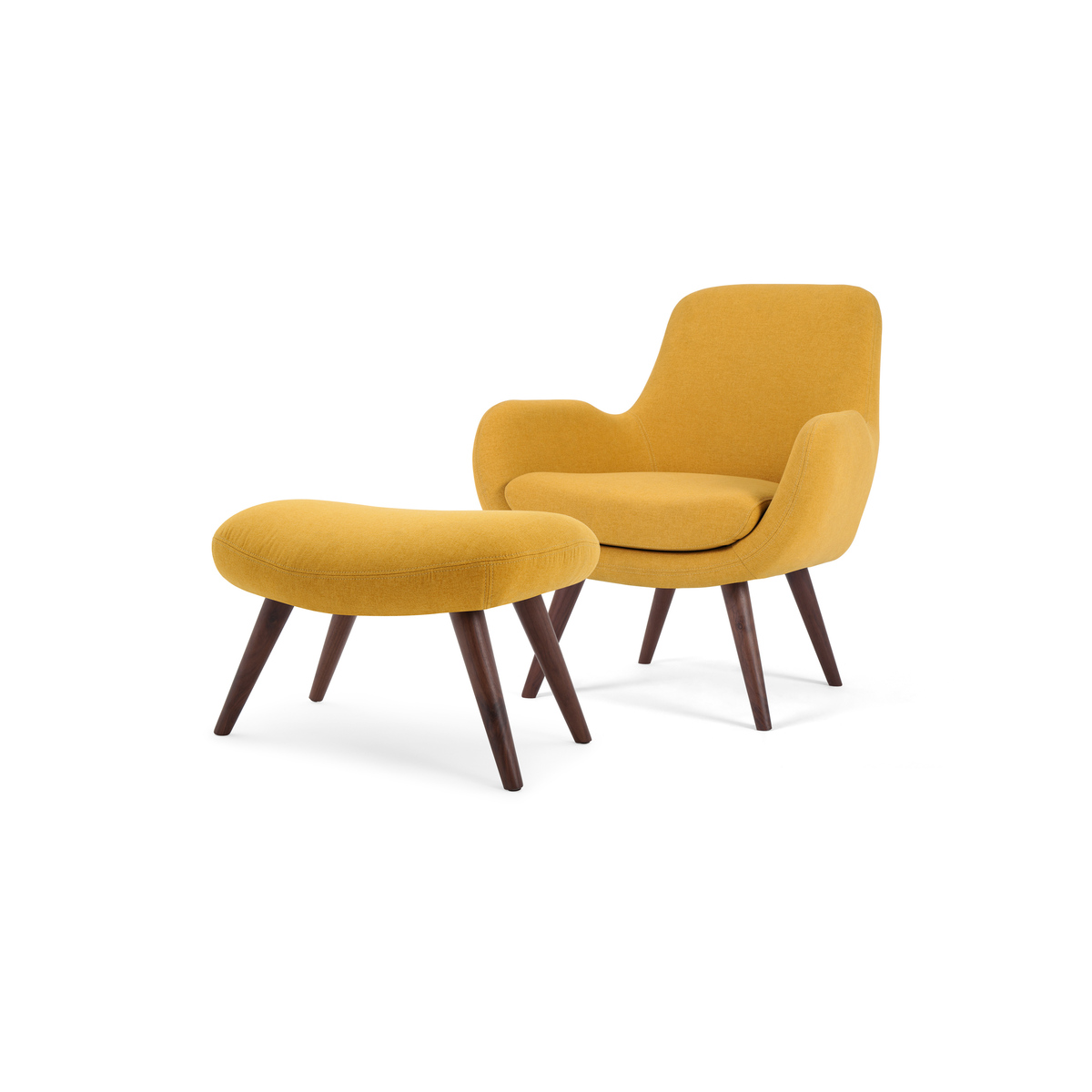 Moby Accent Armchair and Footstool, Yolk Yellow – image 2