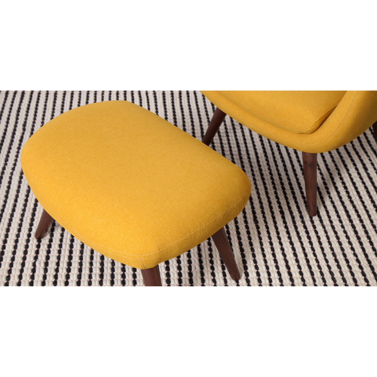Moby Accent Armchair and Footstool, Yolk Yellow – image 4