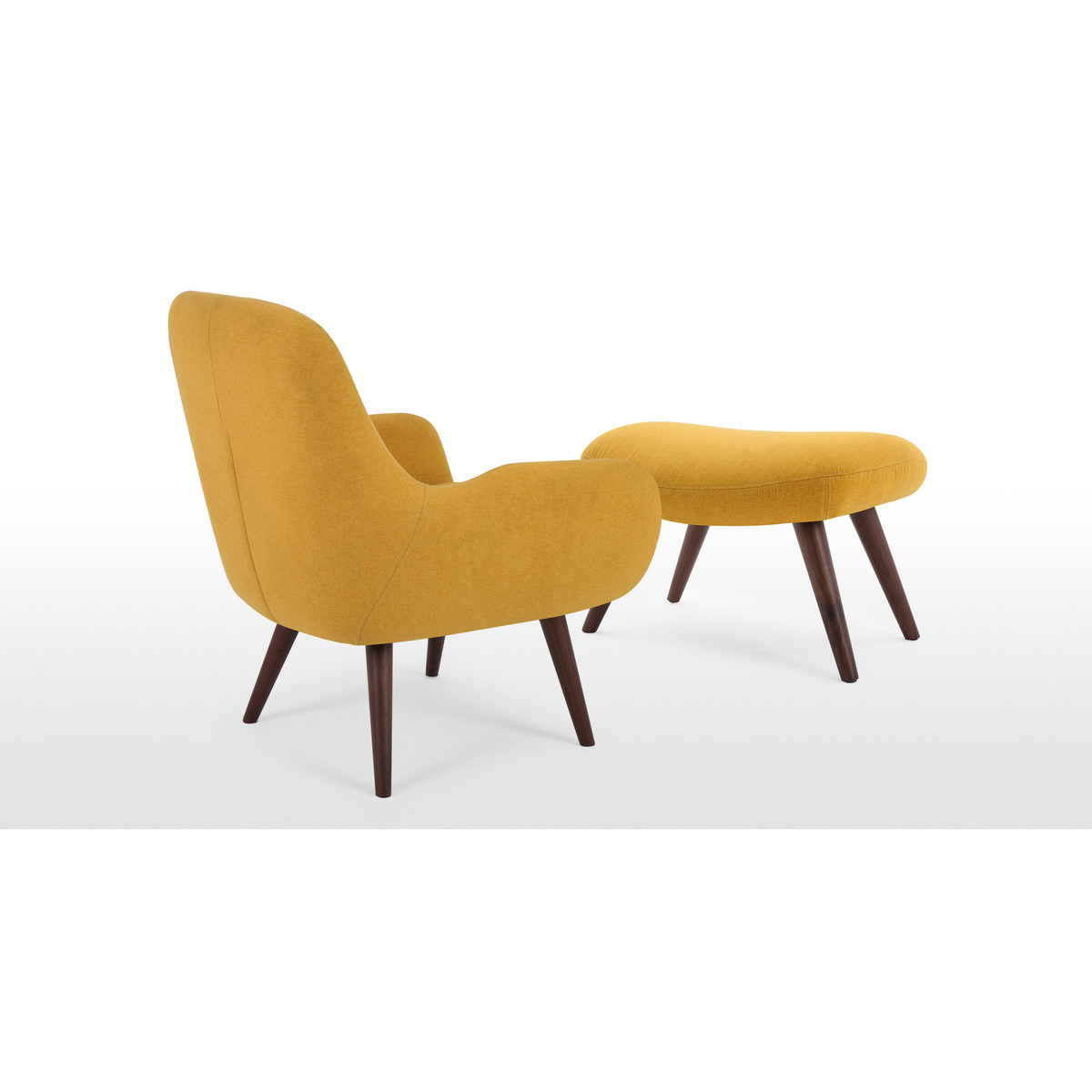 Moby Accent Armchair and Footstool, Yolk Yellow – image 5