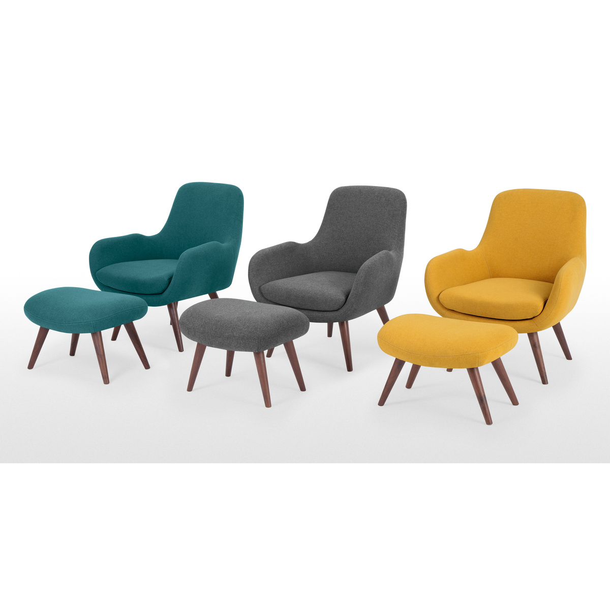 Moby Accent Armchair and Footstool, Yolk Yellow – image 7