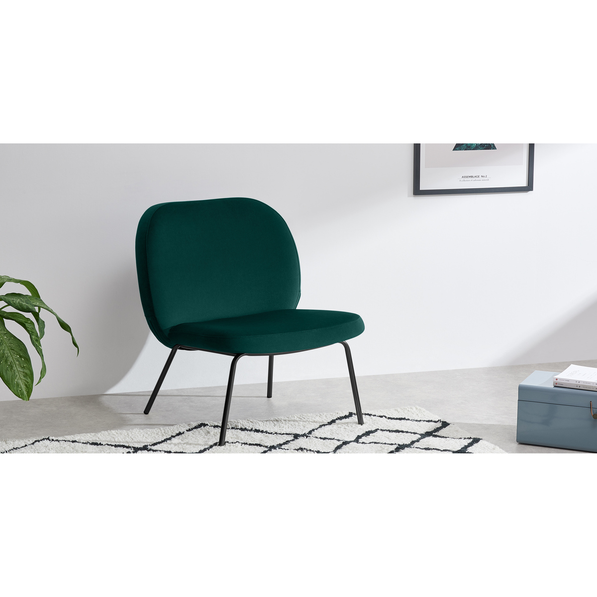 Safia Accent Armchair, Seafoam Blue Velvet – image 3