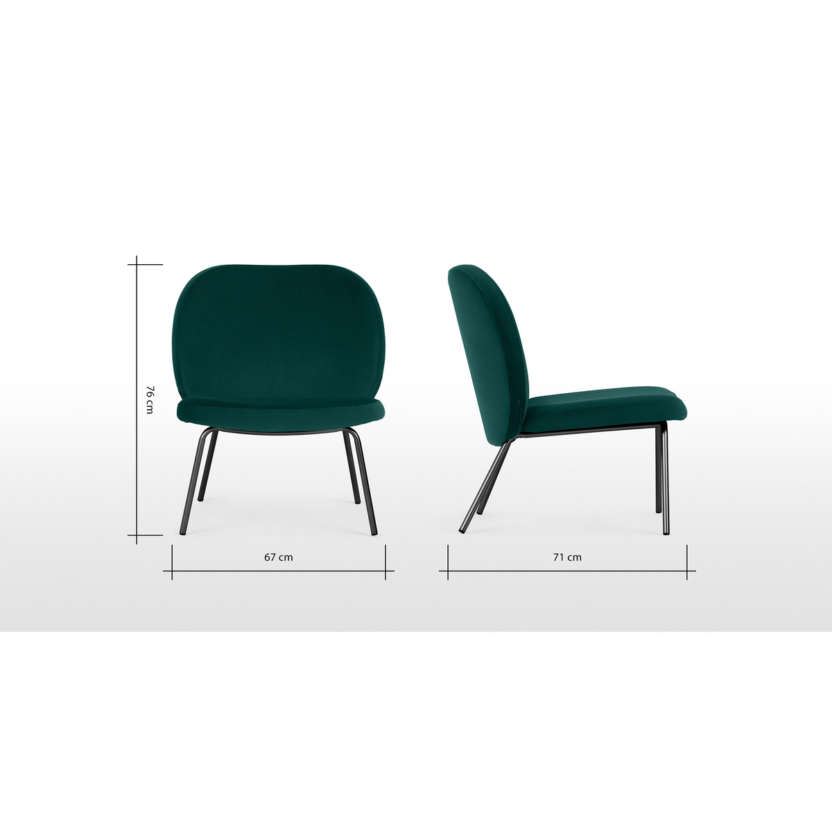 Safia Accent Armchair, Seafoam Blue Velvet – image 8