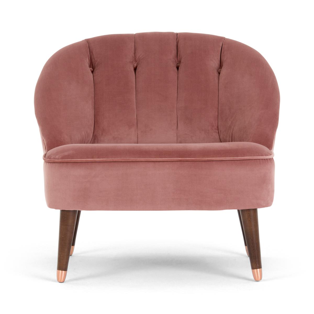 Margot Accent Armchair, Old Rose Recycled Velvet – image 2