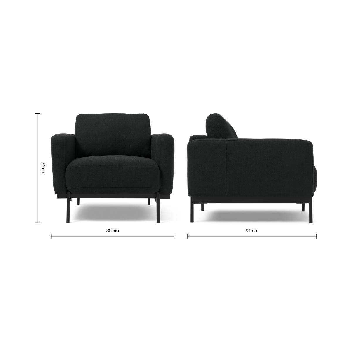 Jarrod Armchair, Midnight Black Weave – image 8
