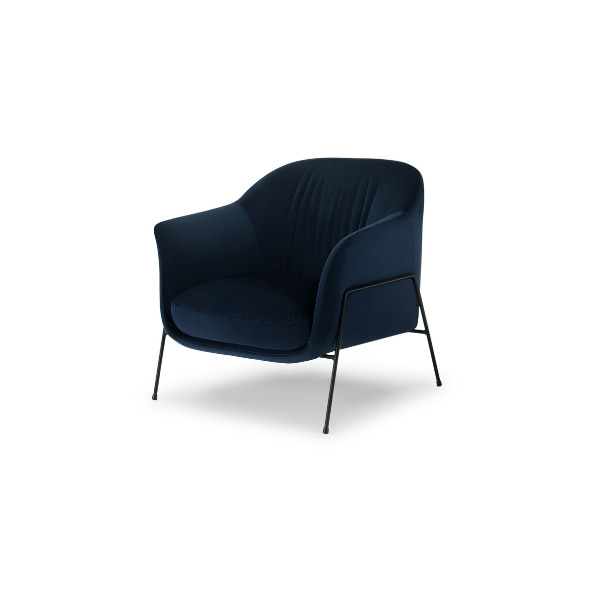 Lucie Accent Armchair, Archie Blue Velvet – image 2