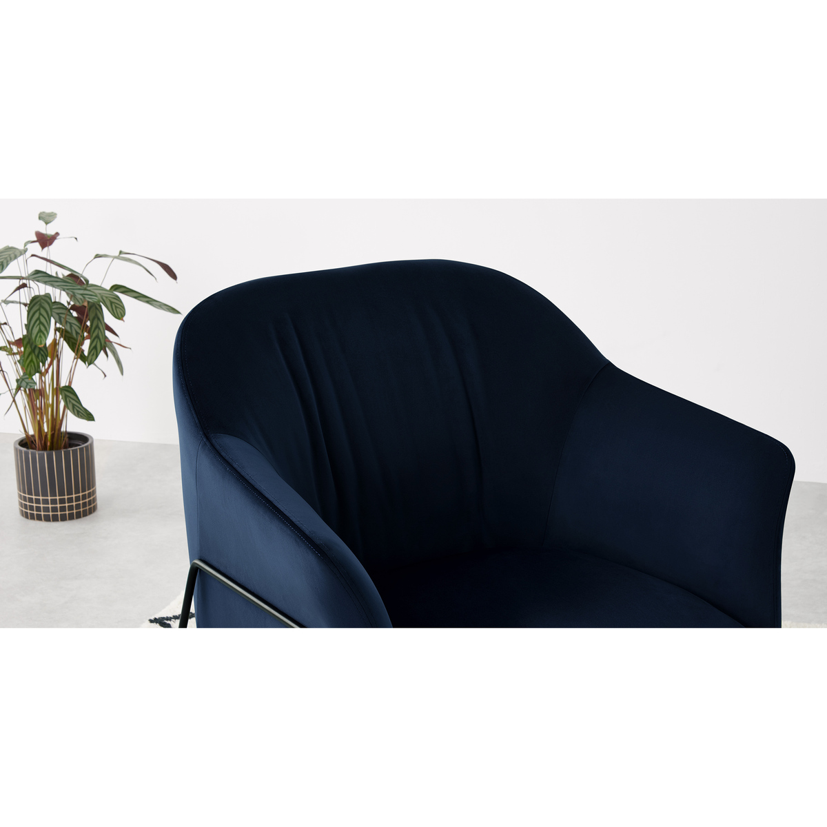 Lucie Accent Armchair, Archie Blue Velvet – image 6