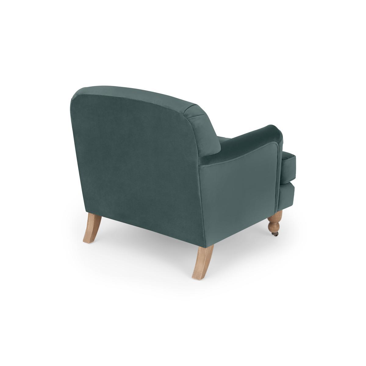 Orson Small Armchair, Marine Green Velvet – image 6