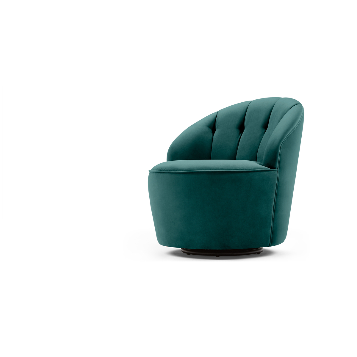 Margot Swivel Accent Armchair, Peacock Blue Velvet – image 2