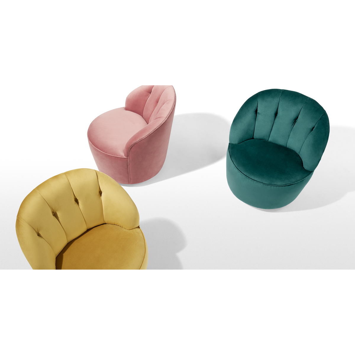 Margot Swivel Accent Armchair, Peacock Blue Velvet – image 7