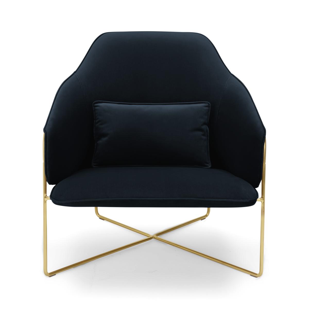 Stanley Accent Armchair, Moonlight Blue Recycled Velvet – image 2