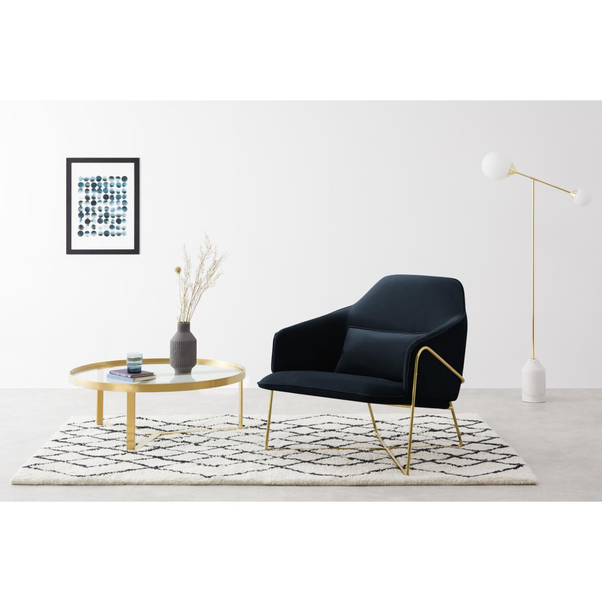 Stanley Accent Armchair, Moonlight Blue Recycled Velvet – image 4