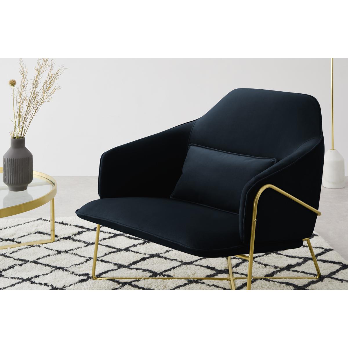 Stanley Accent Armchair, Moonlight Blue Recycled Velvet – image 7