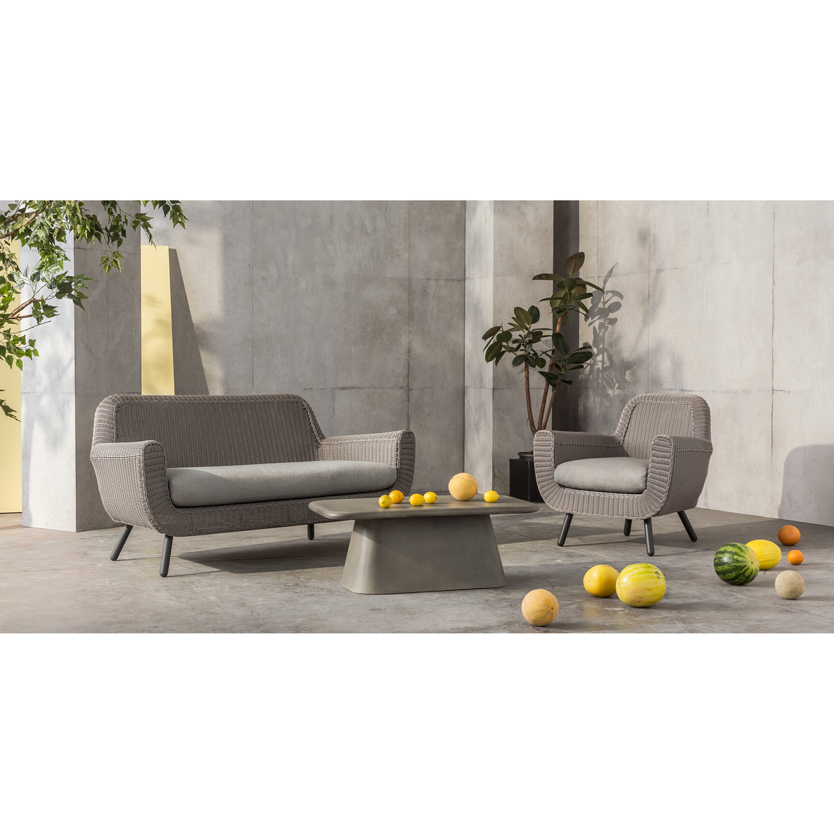 Jonah Garden Armchair, Light Grey – image 5