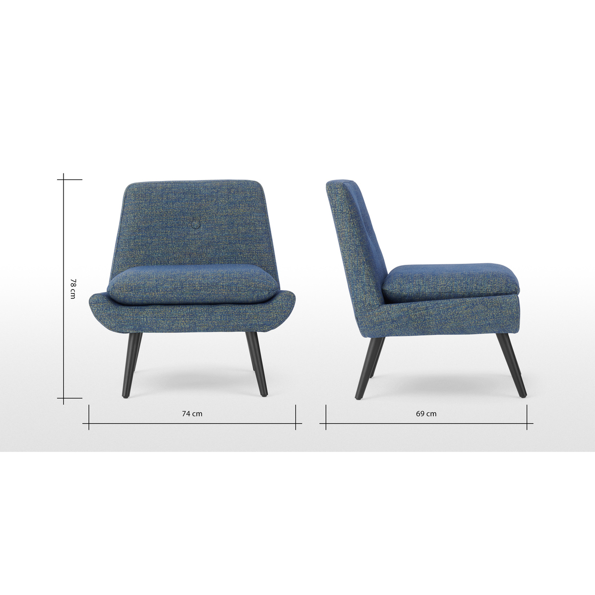 Jonny Accent Armchair, Revival Blue – image 8