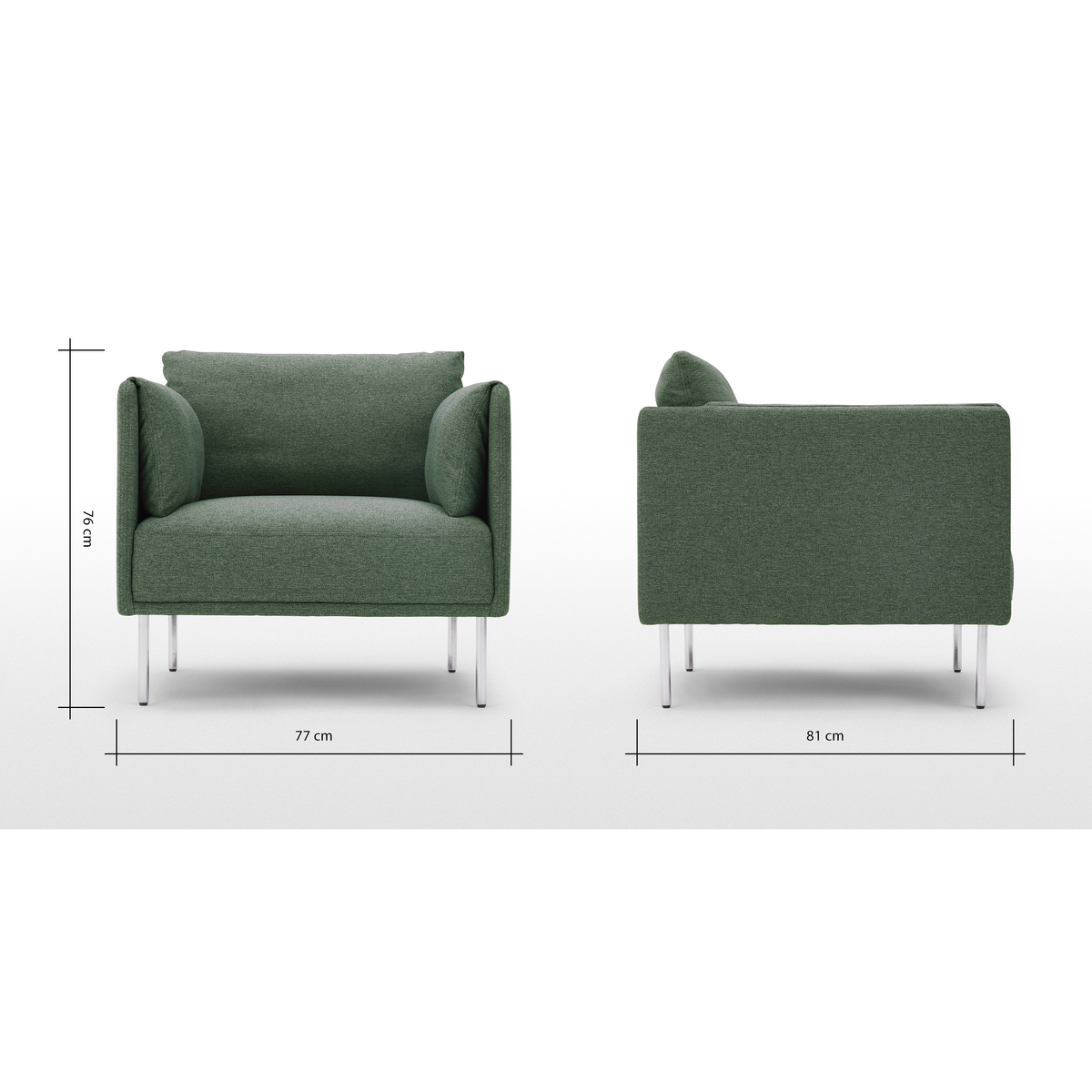 Mitski Accent Armchair, Darby Green – image 8