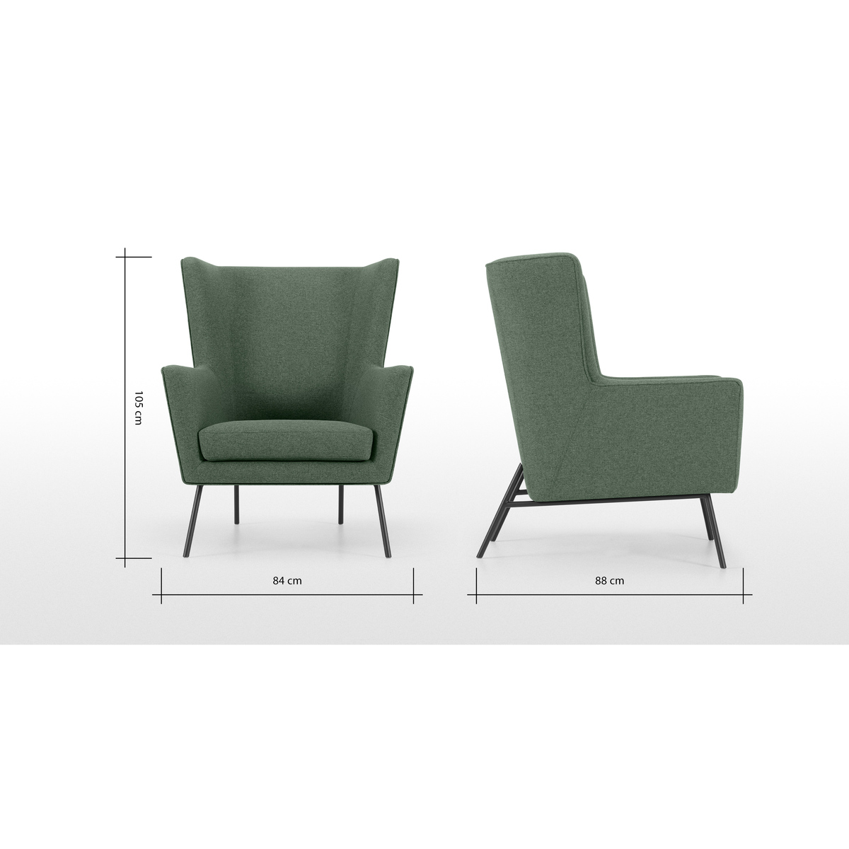Egan Accent Armchair, Darby Green – image 5