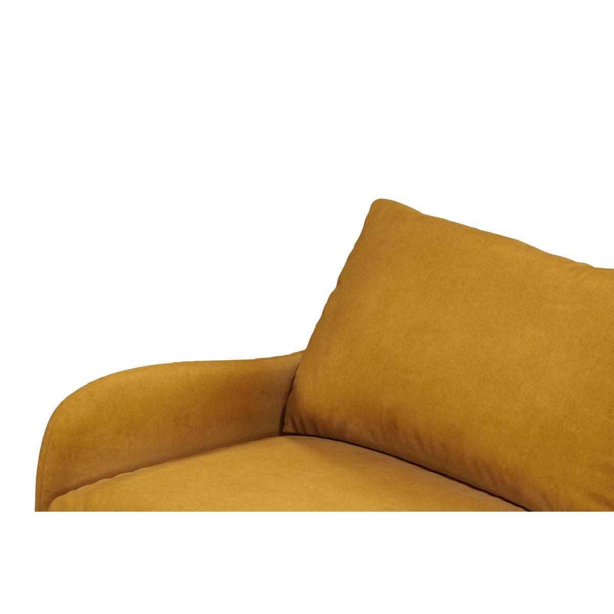 Sofia Armchair, Mustard Recycled Velvet with Light Wood Legs – image 6