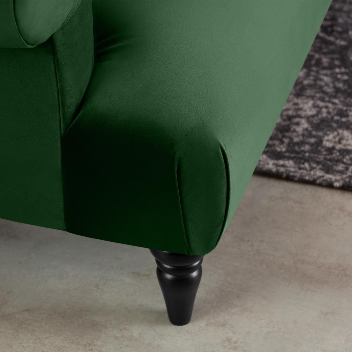Claudia Loveseat, Forest Green Recycled Velvet – image 14