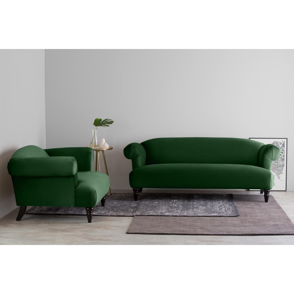 Claudia Loveseat, Forest Green Recycled Velvet – image 4