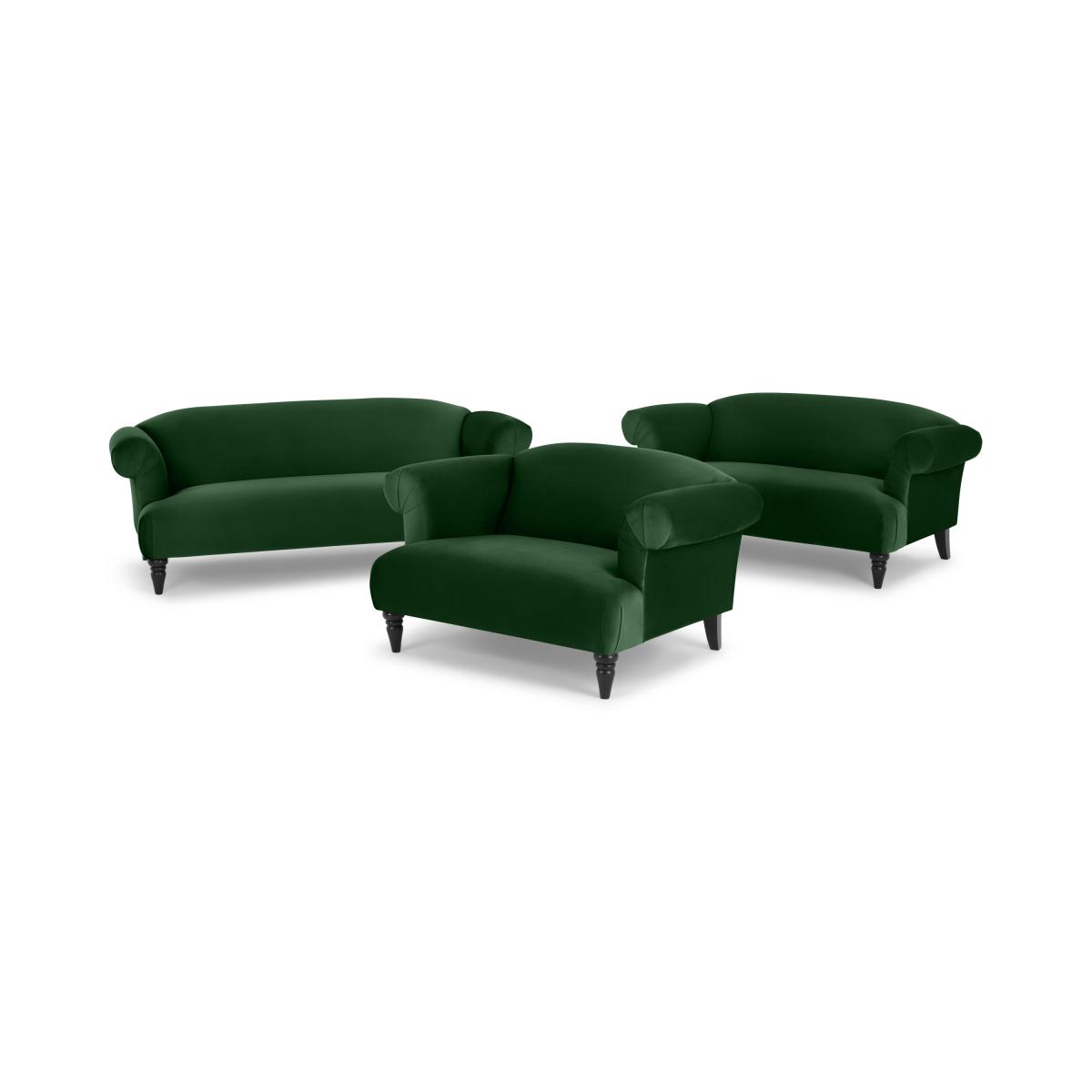 Claudia Loveseat, Forest Green Recycled Velvet – image 8