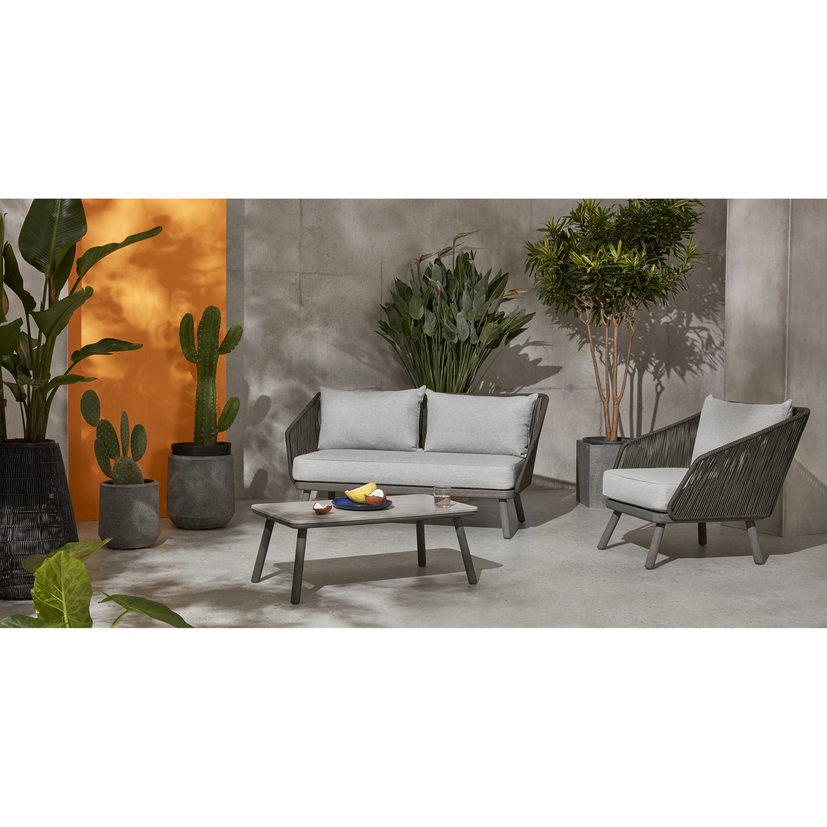 Alif Garden Armchair, Grey Acacia Wood – image 3