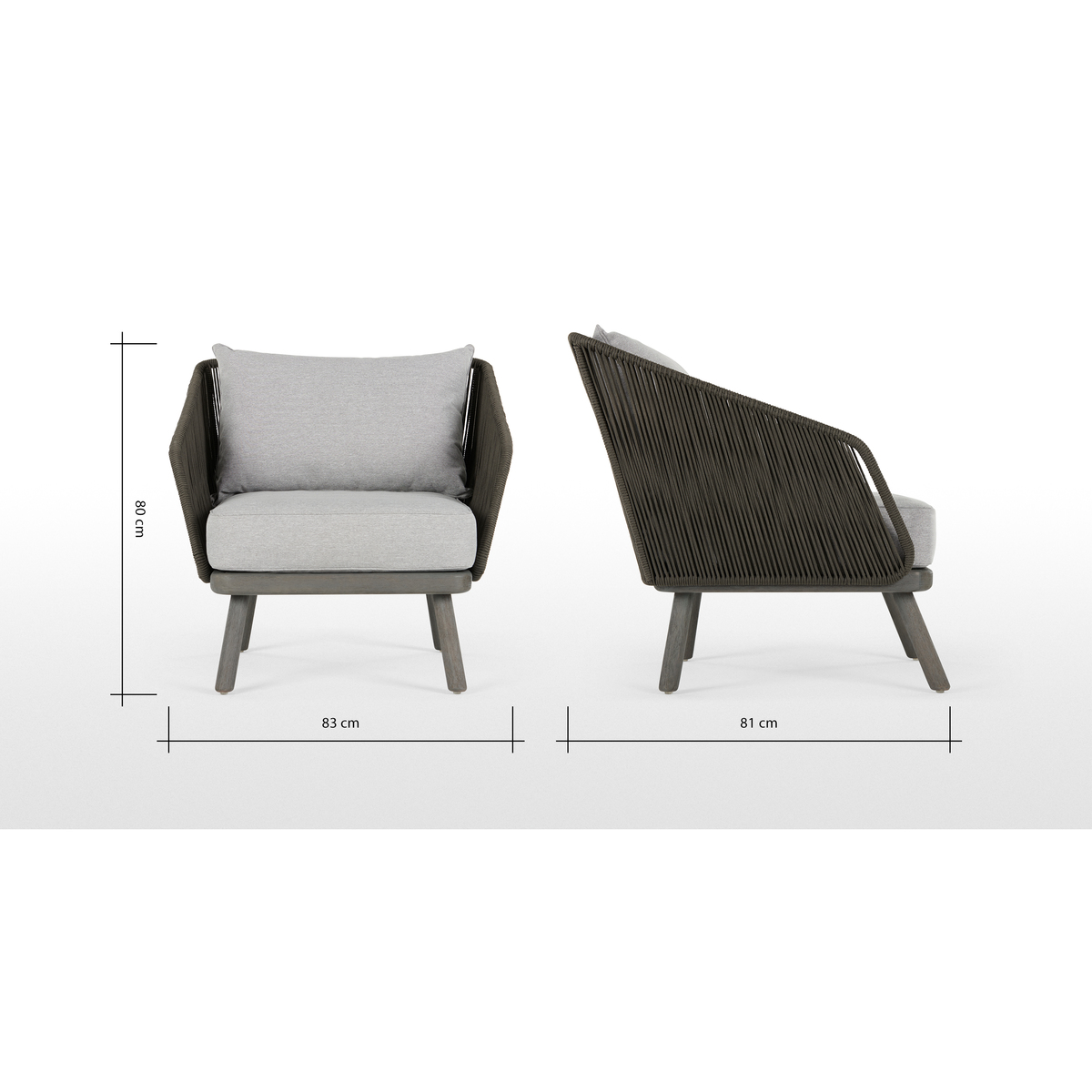Alif Garden Armchair, Grey Acacia Wood – image 8