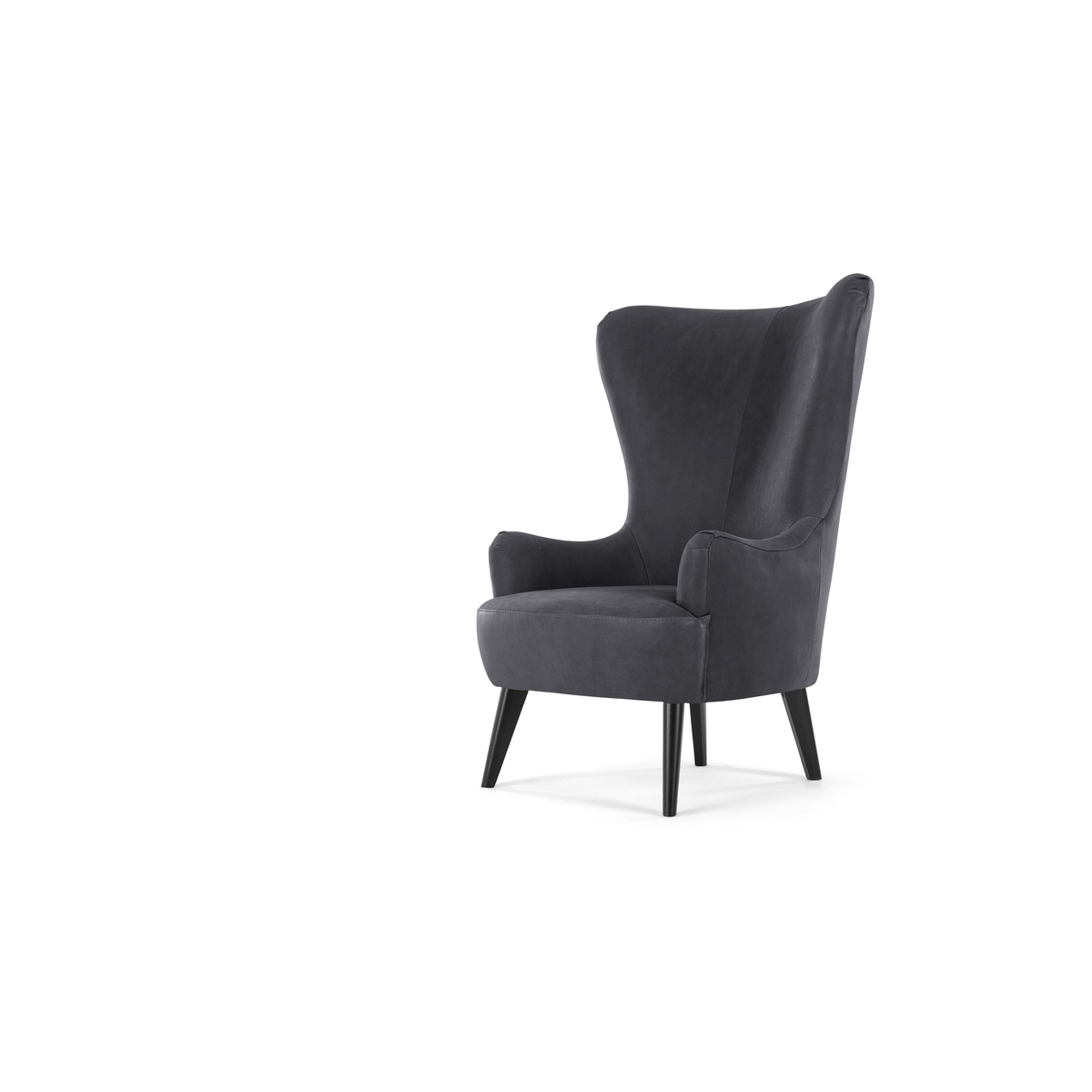 Bodil Accent Armchair, Grey Leather – image 2