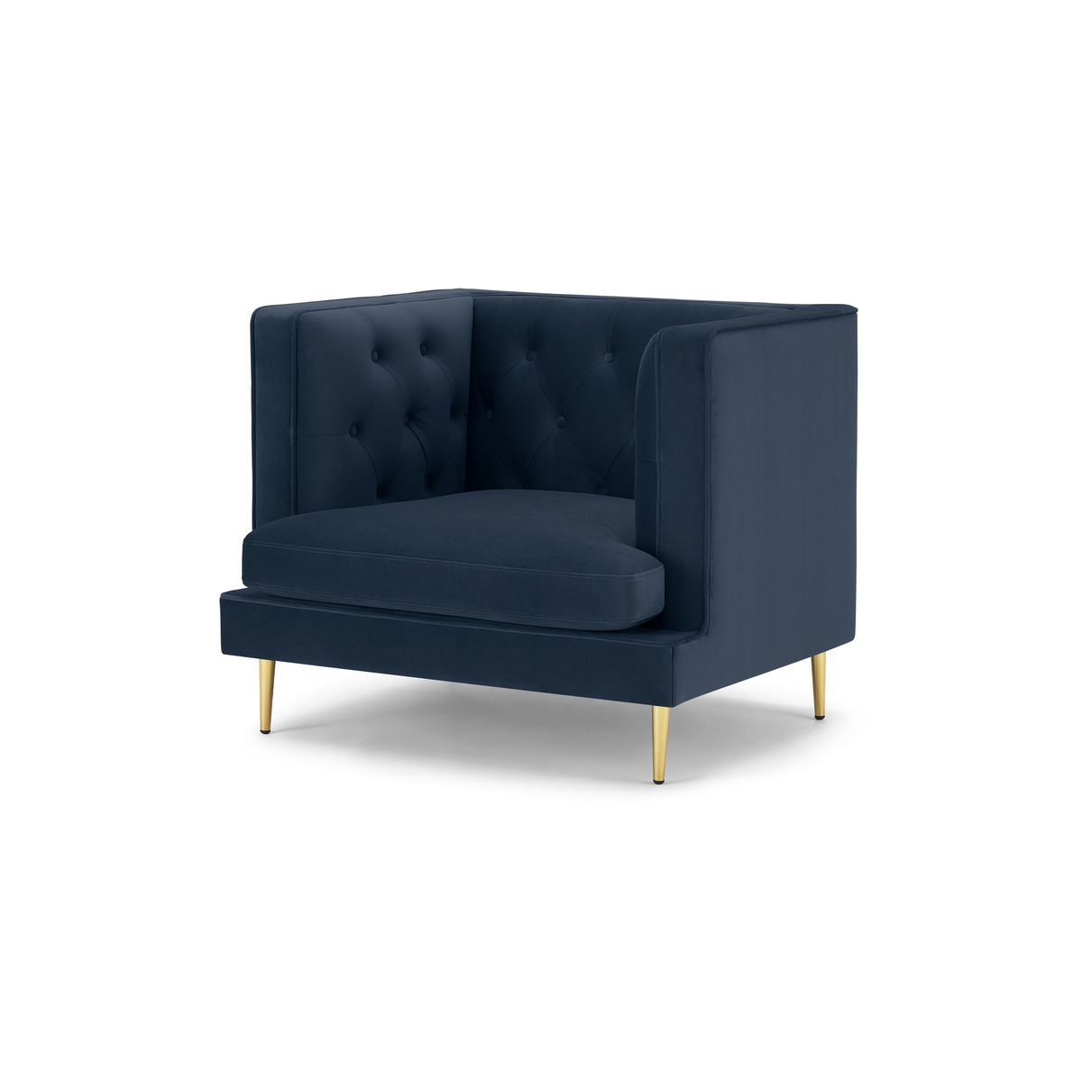 Goswell Armchair, Sapphire Blue Velvet – image 2