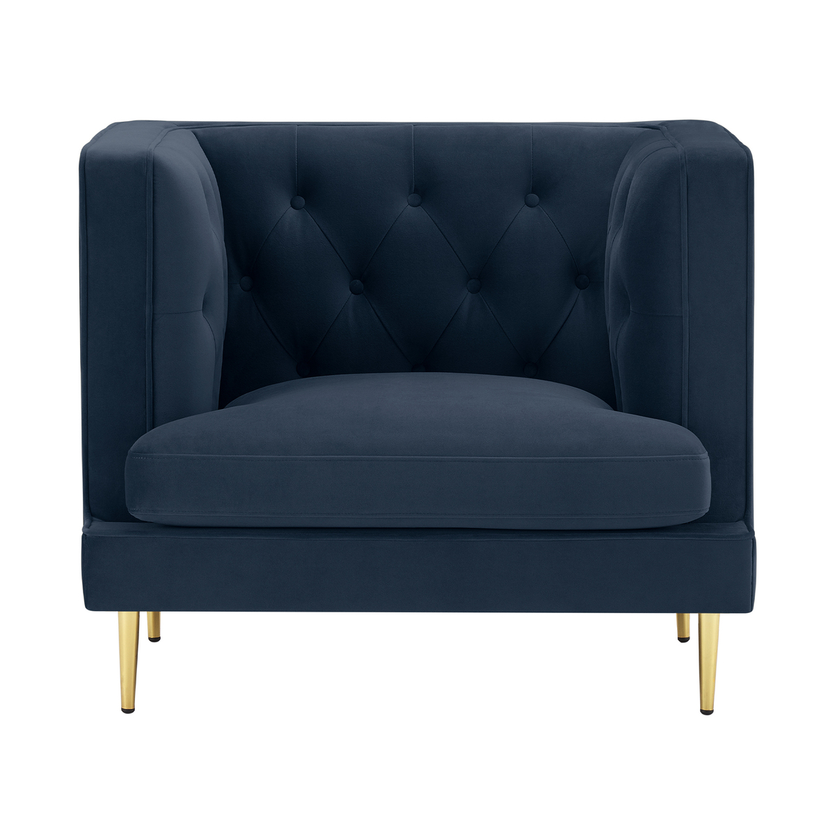 Goswell Armchair, Sapphire Blue Velvet – image 1