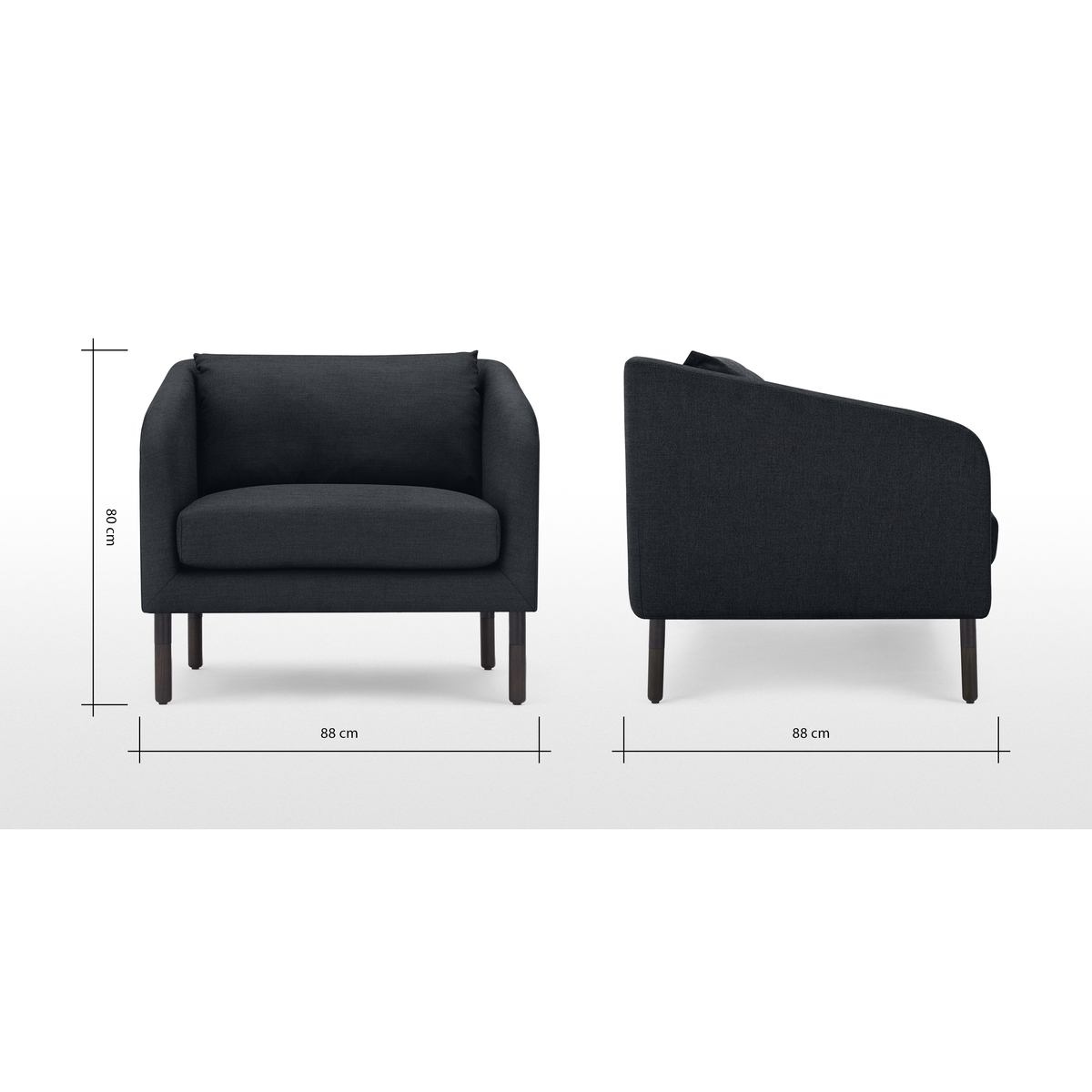 Merrick Armchair, Denim Dark Blue Weave – image 7