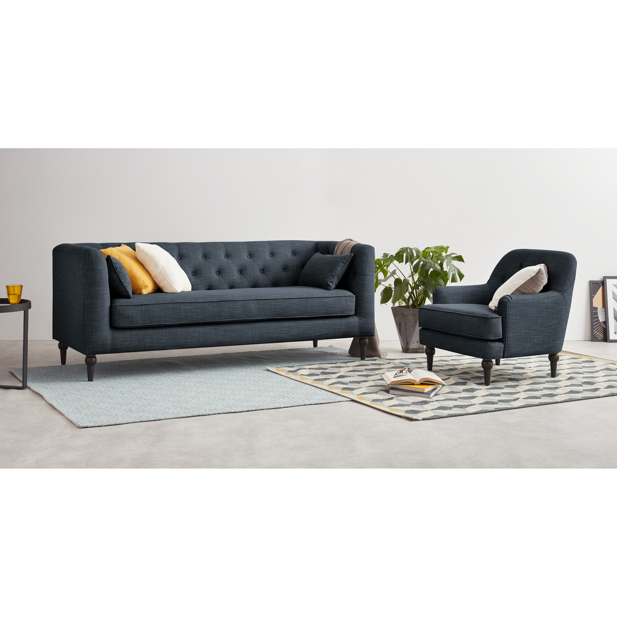 Flynn Armchair, Atlantic Blue Linen Mix – image 3