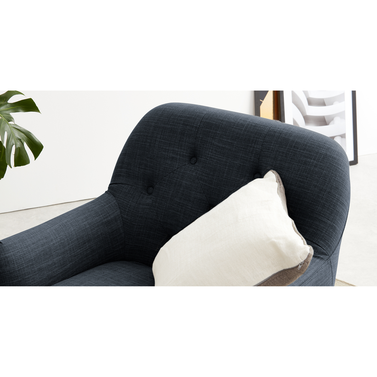 Flynn Armchair, Atlantic Blue Linen Mix – image 4
