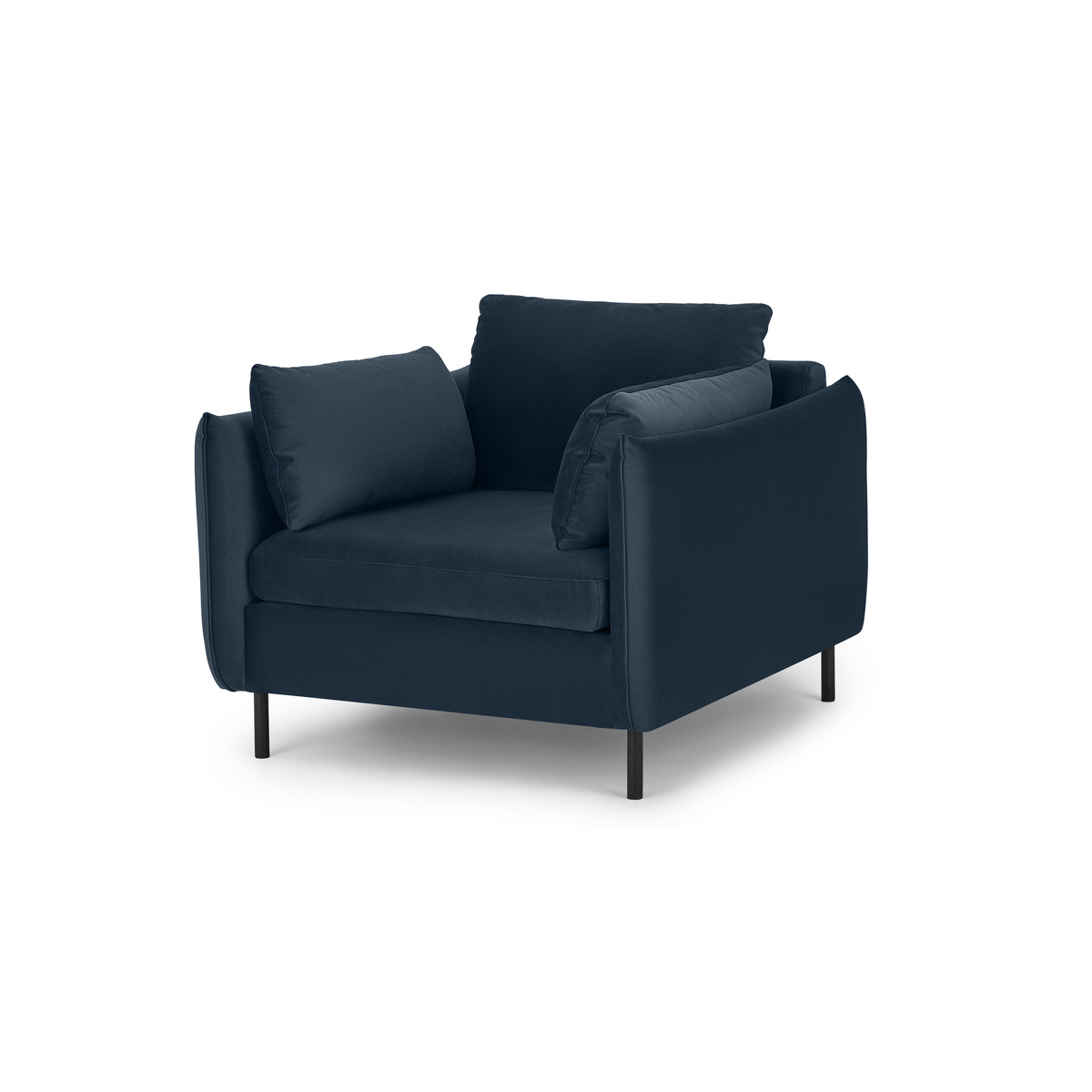 Vento Armchair, Sapphire Blue Velvet – image 2