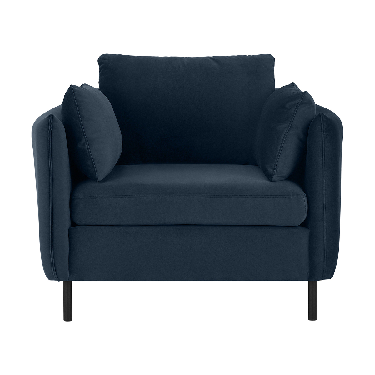 Vento Armchair, Sapphire Blue Velvet – image 1