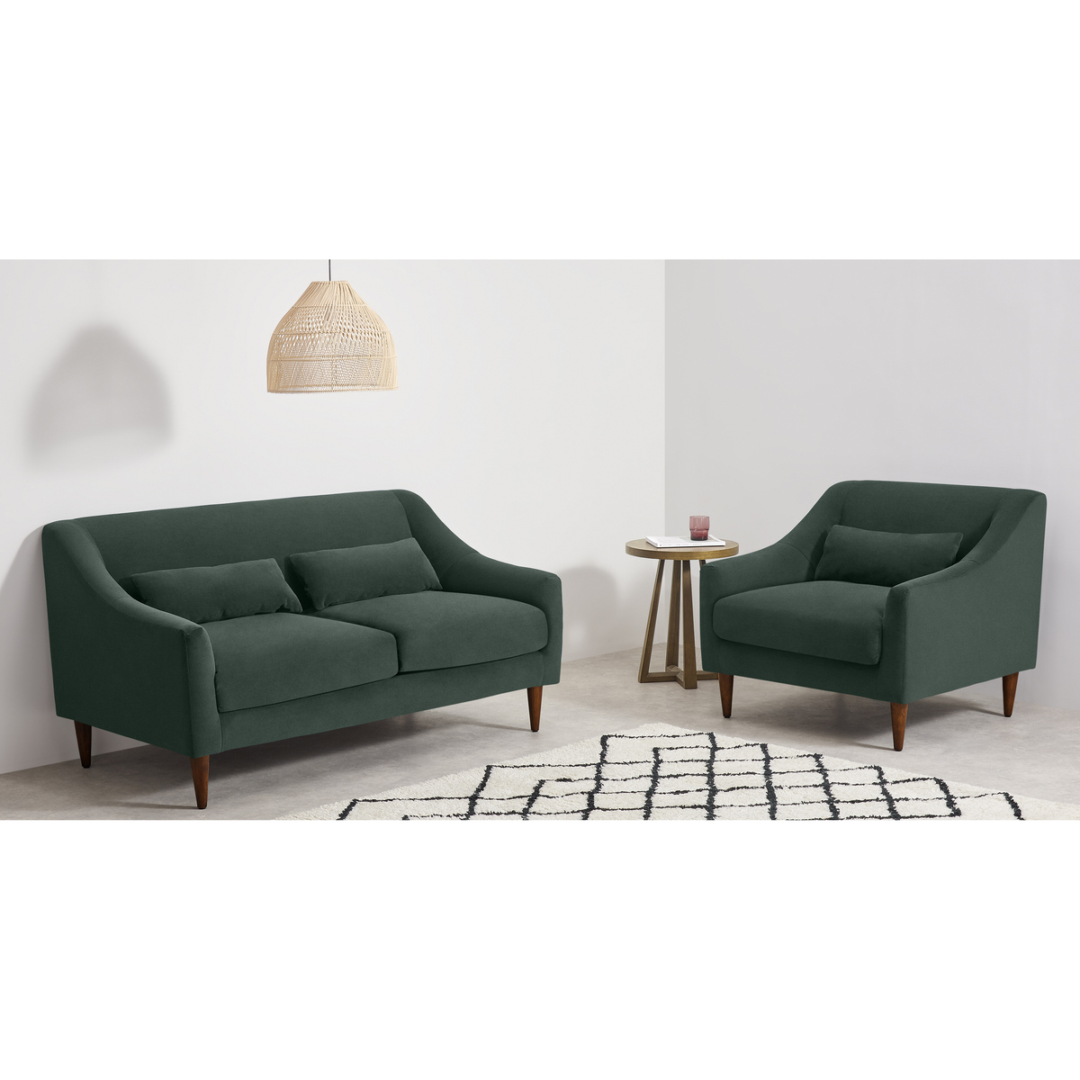 Herton Armchair, Autumn Green Velvet – image 3