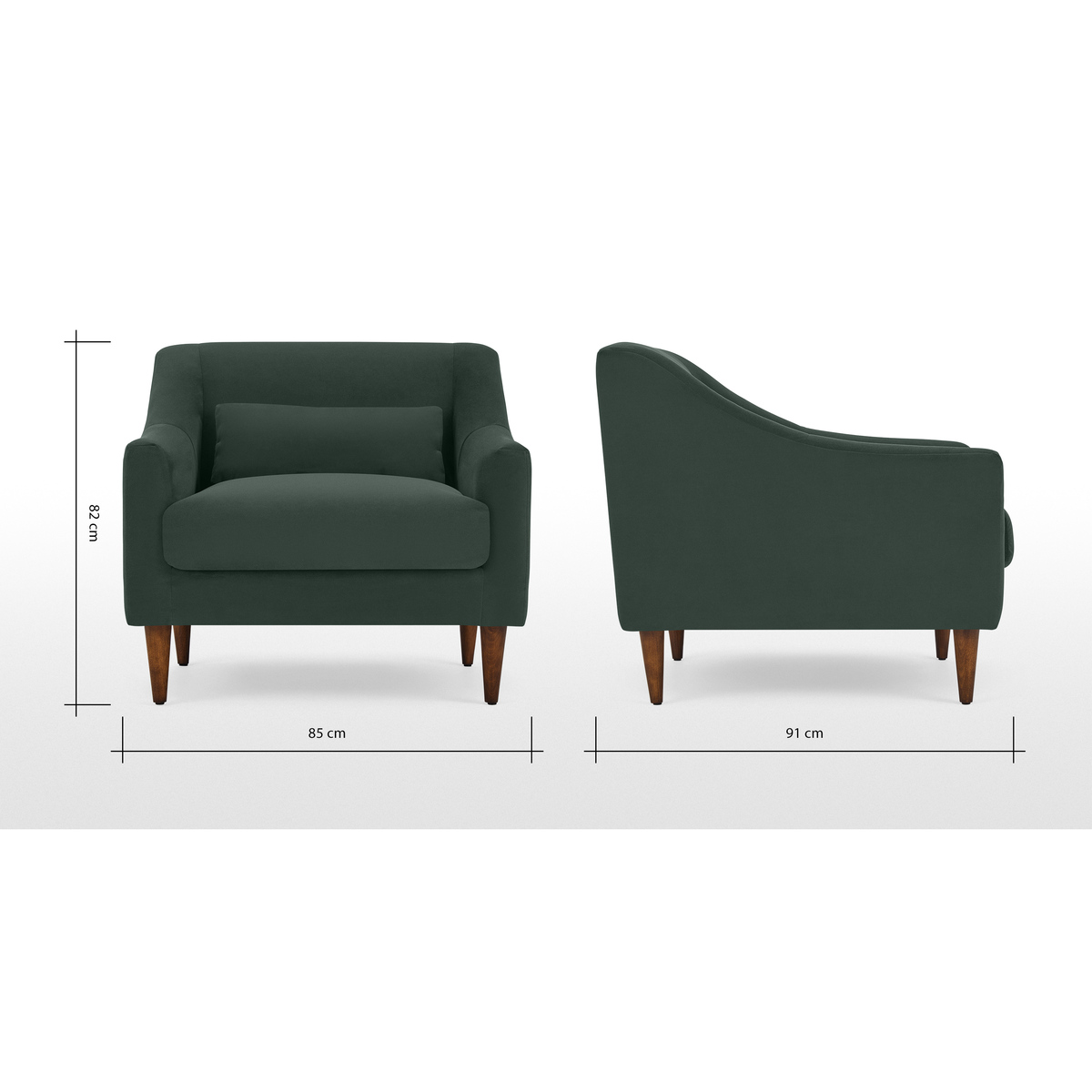 Herton Armchair, Autumn Green Velvet – image 8