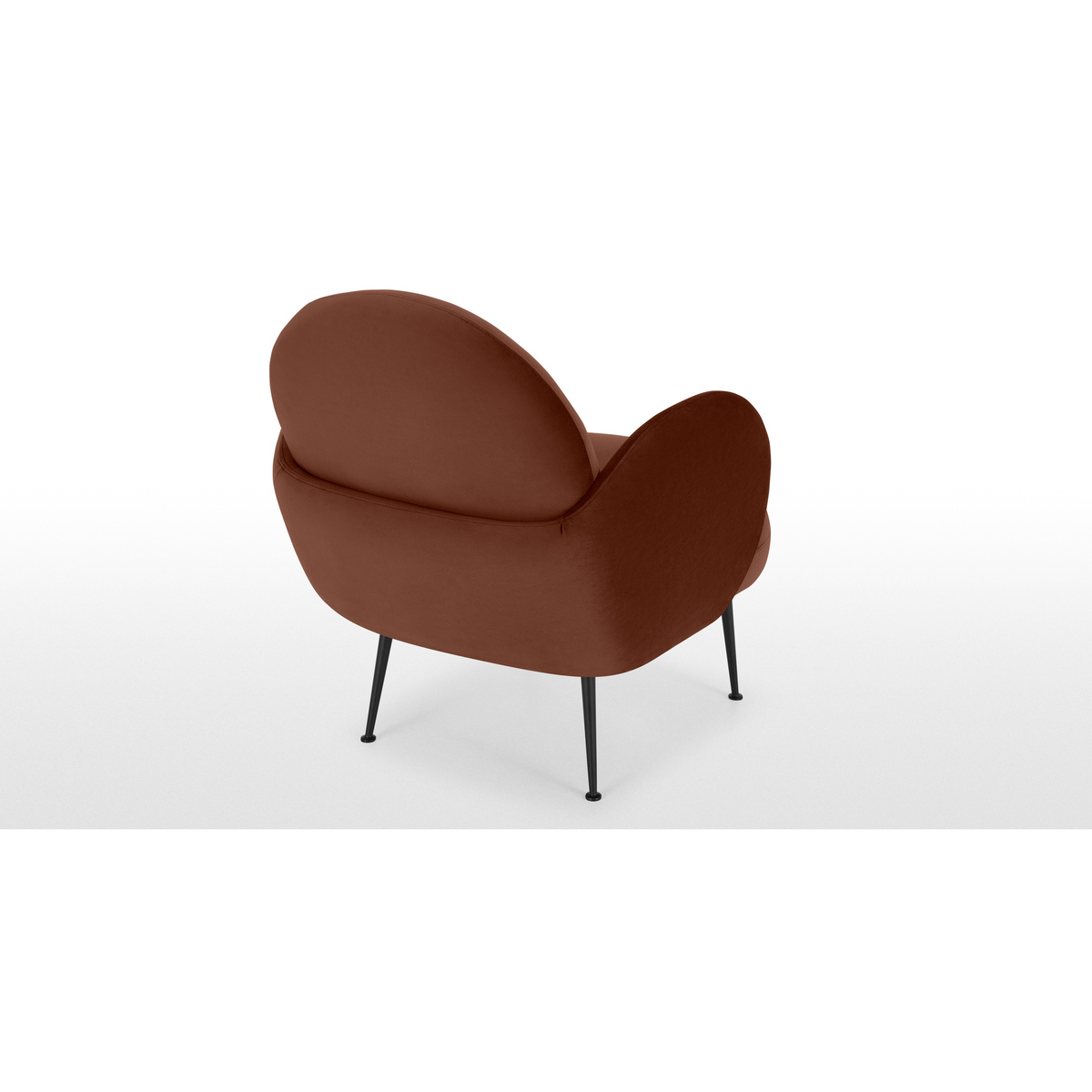 Bonnie Accent Armchair, Warm Caramel Velvet with Black Legs – image 3