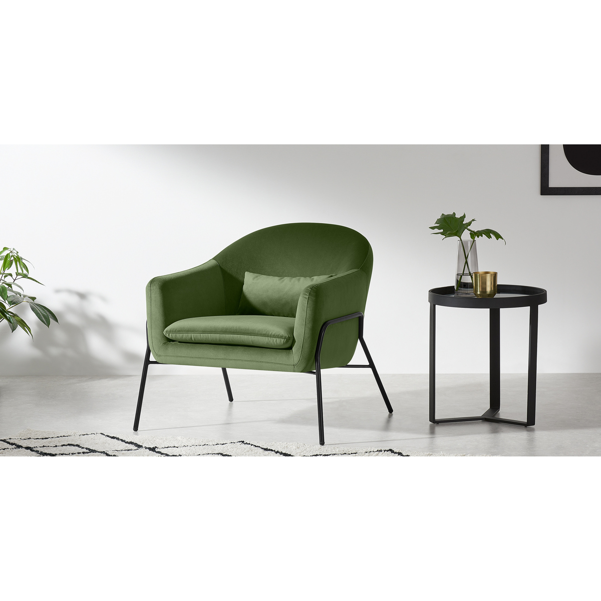 Irma Accent Armchair, Velvet Meadow Green – image 3
