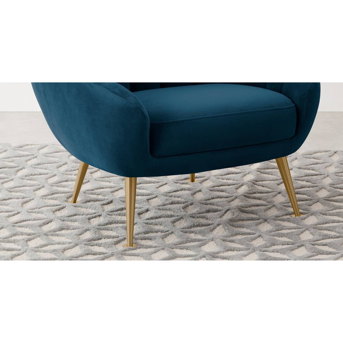 Primrose Accent Armchair, Petrol Teal Velvet – image 3
