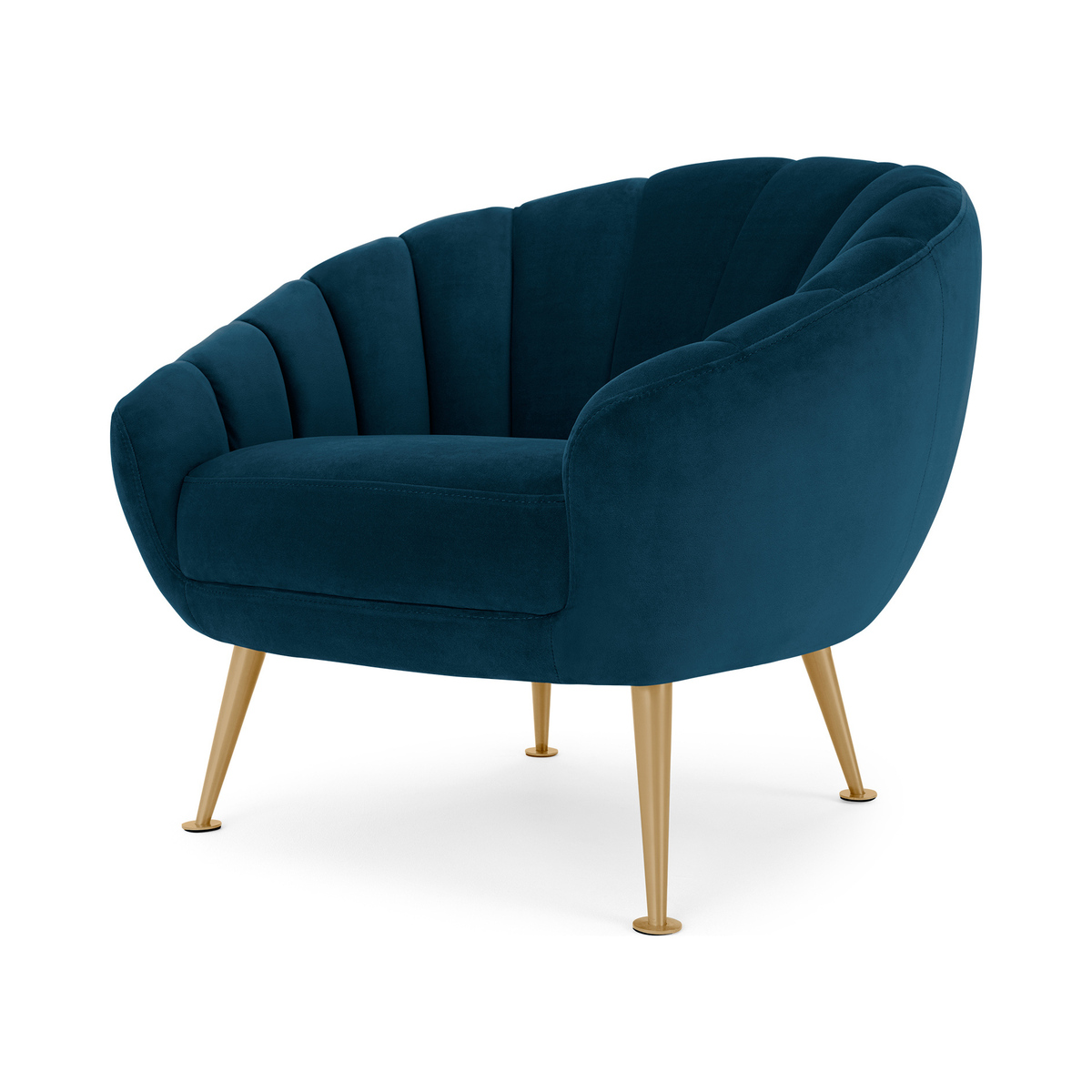 Primrose Accent Armchair, Petrol Teal Velvet – image 1