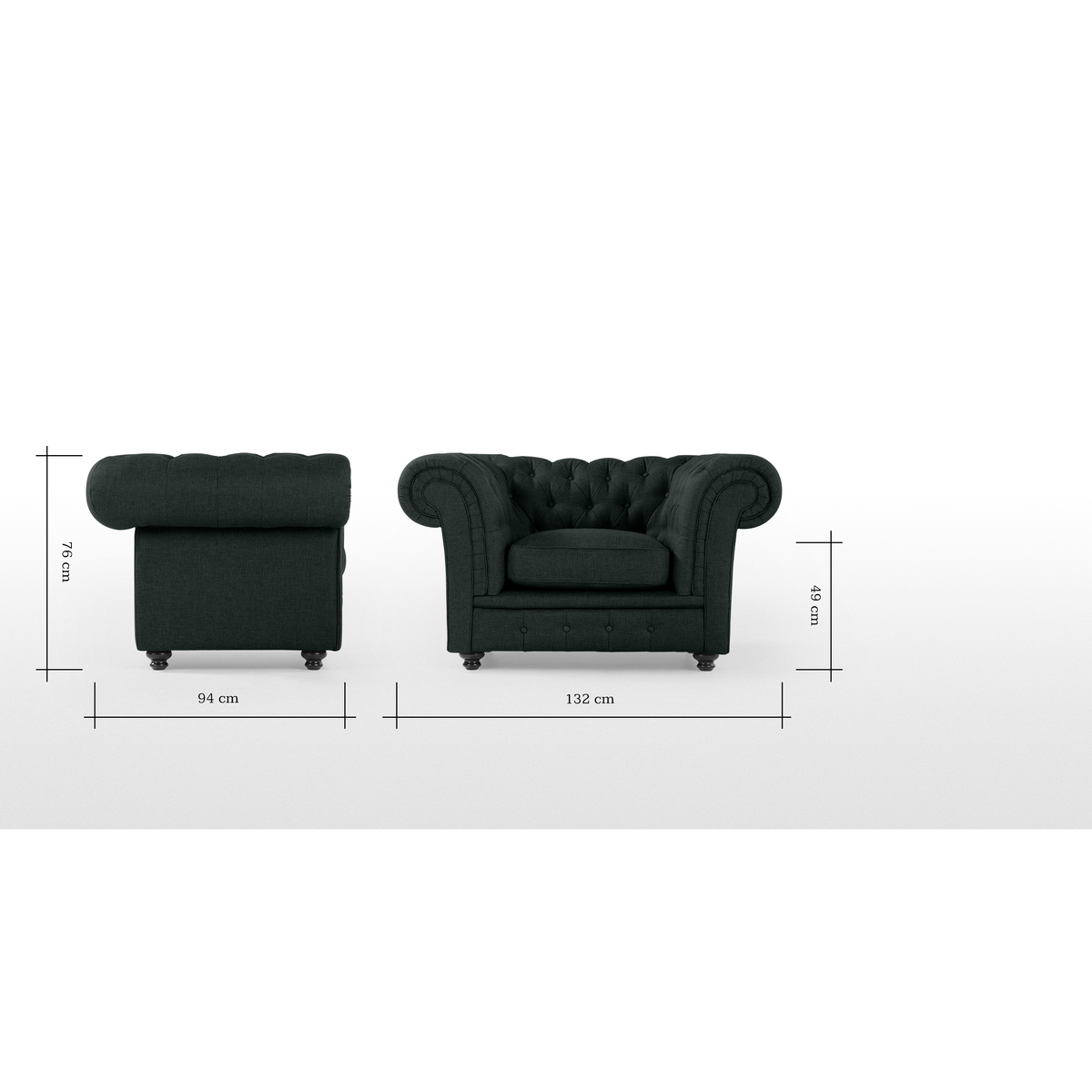 Branagh Armchair, Anthracite Grey – image 7