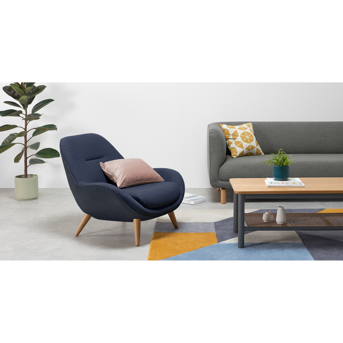 Karmello Accent Armchair, Flavio Blue – image 3