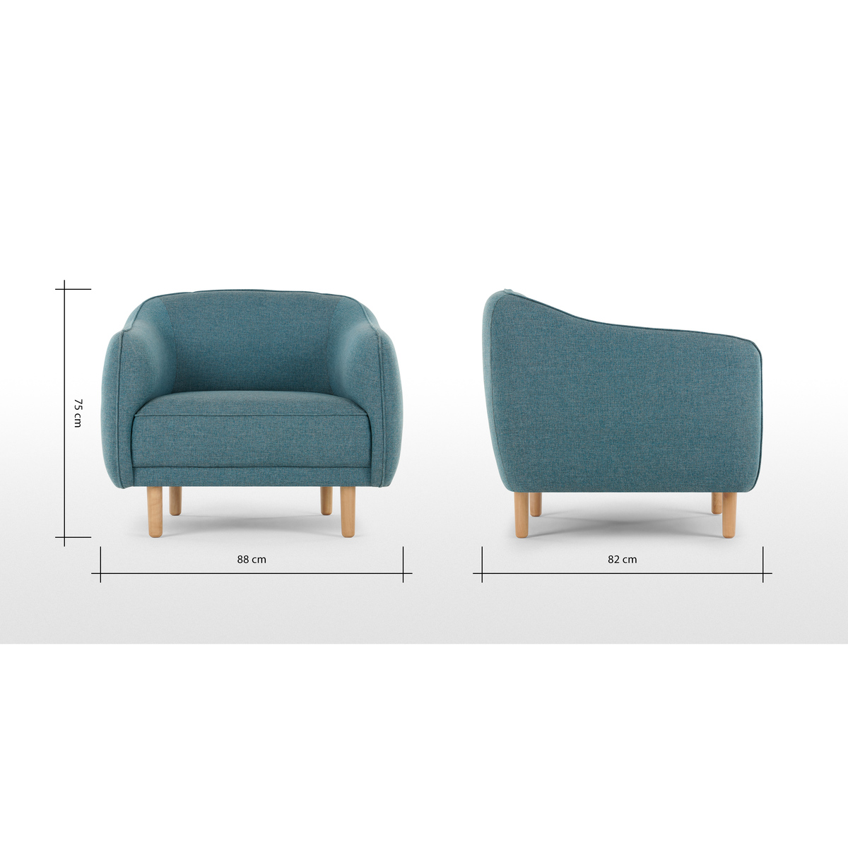 Haring Armchair, Azure Blue – image 7