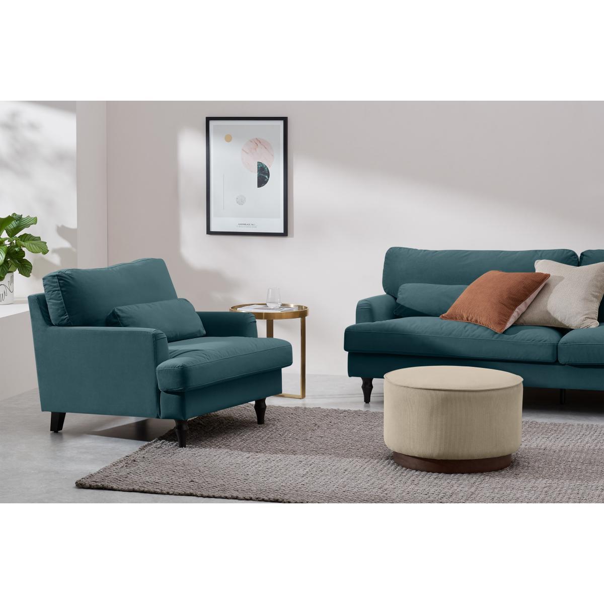 Tamyra Loveseat, Coastal Blue Velvet – image 4