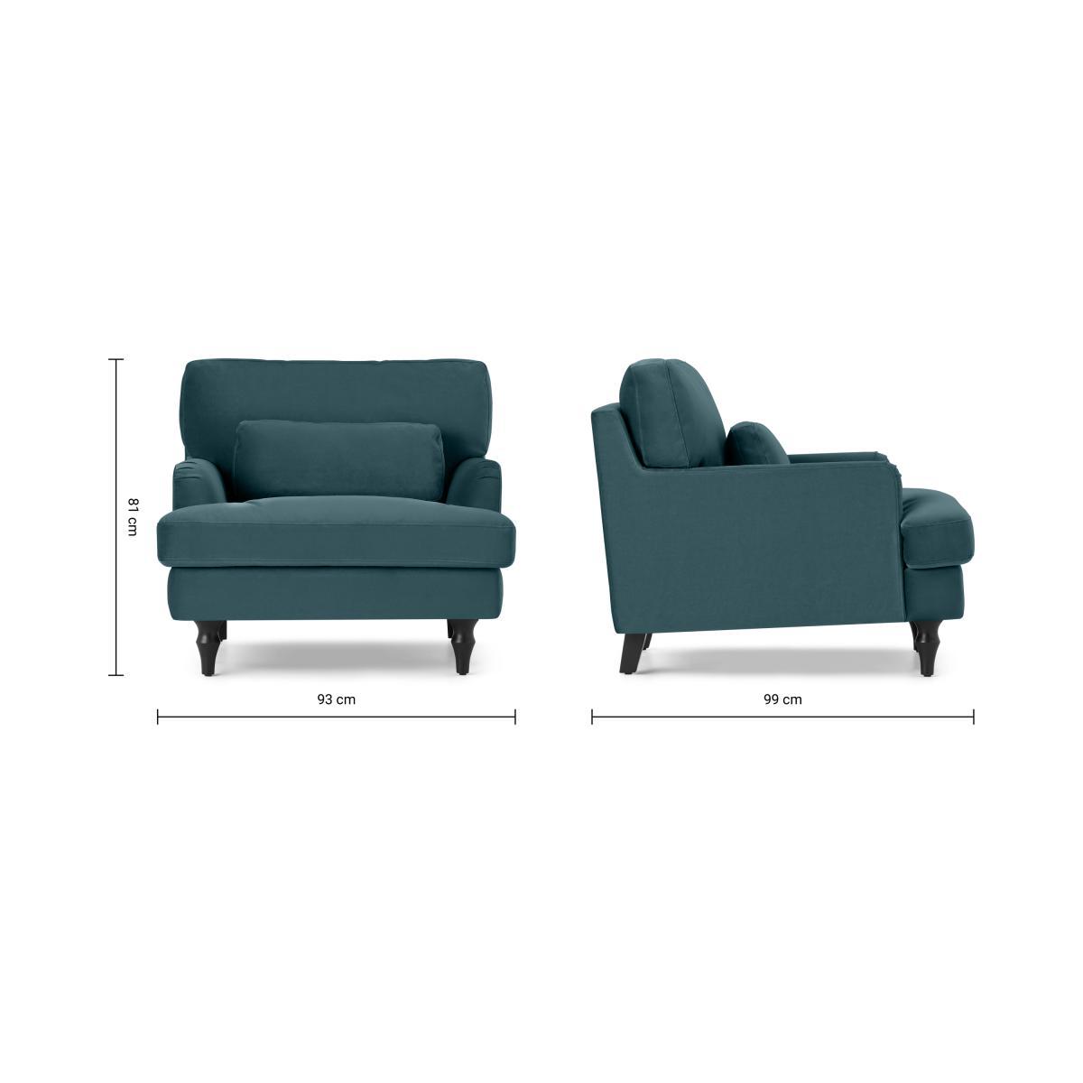 Tamyra Loveseat, Coastal Blue Velvet – image 9