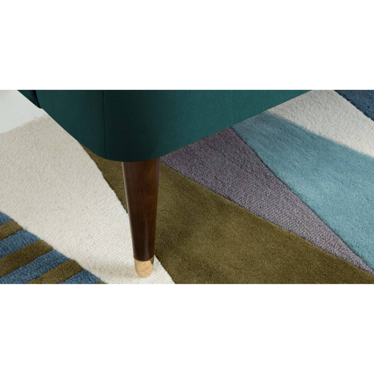 Margot Accent Armchair, Peacock Blue Velvet – image 3